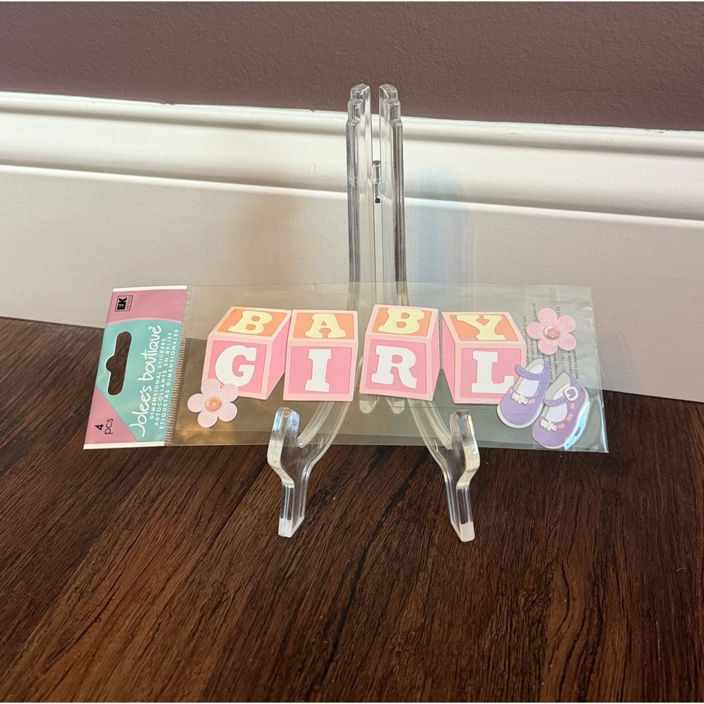 RARE Jolee's Boutique, Dimensional Scrapbooking Title Sticker “Baby Girl" Theme